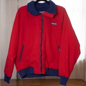 Vintage Lands' End Red and Navy Jacket